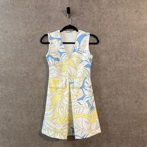Zara Yellow, White, & Blue Dress